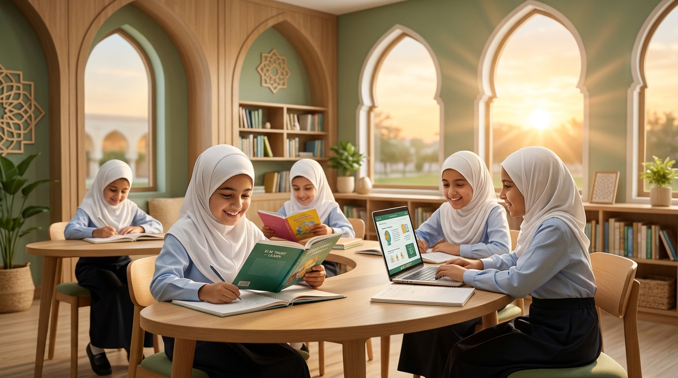 Rahmath Pengal Nala Madrarsa and Etheemkana Students Studying